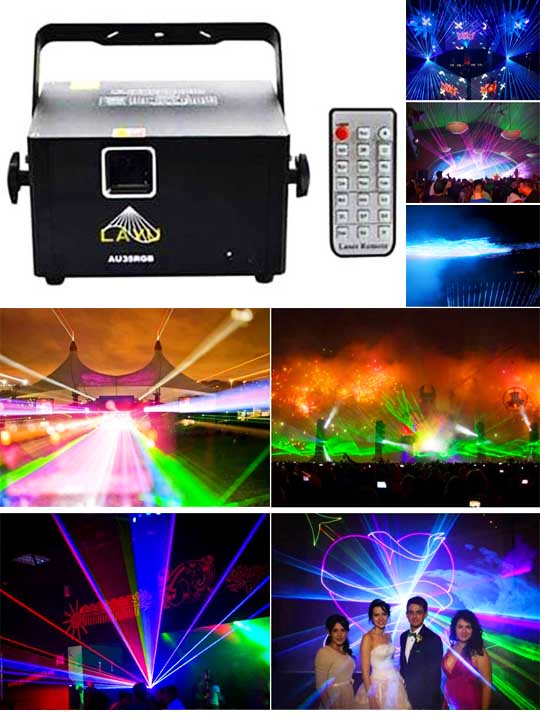 Профессиональная лазерная реклама LAYU AU35RGB Pro Max